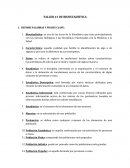 TALLER #1 DE BIOESTADÍSTICA I. DEFINIR PALABRAS Y FRASES CLAVE