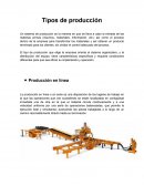 Tipos de produccion. Producción en línea
