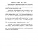 OPINIÓN PERSONAL. SIN PAPELES.