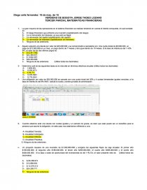 TERCER PARCIAL MATEMATICAS FINANCIERAS. Página 1