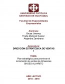 Plan estratégico para promover el incremento de ventas de Almacenes SHOES ALVARITO