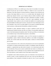 ENSAYO FINAL: DEMOCRACIA EN MÉXICO.. Página 1