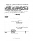 Actividades a evaluar en el segundo bimestre de la unidad curricular de aprendizaje de Temas Selectos de Biología