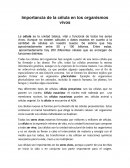 Importancia de la célula en los organismos vivos
