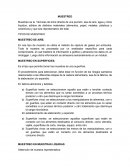 Muestreo es la Técnicas de toma directa de una porción, sea de aire, agua y otros líquidos, sólidos de distintos materiales (alimentos, papel, metales, plásticos y cerámicos) y que sea representativo del total.