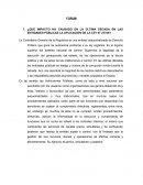 ¿Que impacto ha causado en la última decada en las entidades públicas la aplicación de la ley n° 27785?