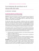 Los sistemas de escritura en el desarrollo del niño