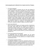 Lista de preguntas para la elaboración de un impacto social de un Congreso.