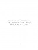 Manual de procedimientos de Obras Publicas (ejemplo).