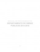 Manual de procedimientos de Obras Publicas (ejemplo).