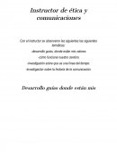 Instructor de ética y comunicaciones.