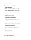 Presentación de un estudio de factibilidad.