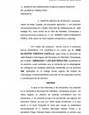 Escrito inicial de denuncia o querella