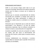 DEBILIDADES NATURALES.