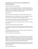 QUE CRÍTICAS SE LE PUEDE HACER AL PROCEDIMIENTO DE ACCIÓN EXHIBITORIA