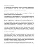 Ensayo: Aprender a comunicarse