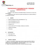 PROPIEDADES FUNDAMENTALES Y PRESIÓN HIDROSTÁTICA