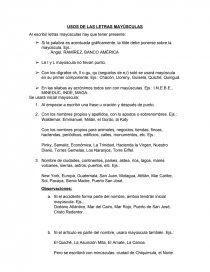 USOS DE LAS LETRAS MAYÚSCULAS. Página 1