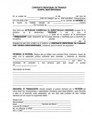 Contrato individual de trabajo.