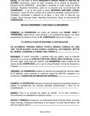 Acta de venta de vehiculo