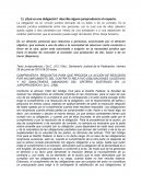 Obligaciones y contratos. ¿Qué es una obligación? describa alguna jurisprudencia al respecto