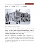 Historia de Hotel Francia