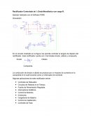 En el circuito mostrado en la figura nos permite controlar el ángulo de disparo del rectificador.