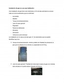 Instalación de gas en una casa habitación