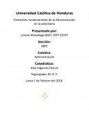 Elementos fundamentales de la Administración en la vida Diaria. La Planificación