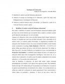 Sociología de la Educación - Trabajo de Investigación