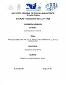 ANÁLISIS SOBRE CÓMO INFLUYE EL IMPACTO INFLACIONARIO AL COSTO DE PRODUCCIÓN