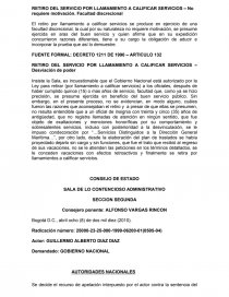 RETIRO DEL SERVICIO POR LLAMAMIENTO A CALIFICAR SERVICIOS. Página 1