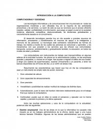 Introducción a la computación Computadoras y Sociedad. Página 1
