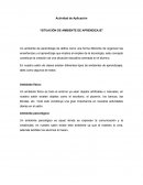 Actividad de aplicación “Situación de ambiente de aprendizaje”