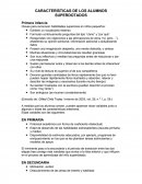 CARACTERÍSTICAS DE LOS ALUMNOS SUPERDOTADOS