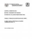 TRABAJO: TRABAJOS DE INVESTIGACION DE CAMPO