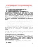 ORIGENES DEL CONSTITUCIONALISMO MODERNO