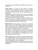 Durante este proceso de alfabetización se realizaron varias etapas