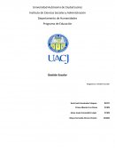 Programa de Educación . Gestión Escolar