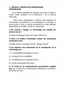 DEFINA EL CONCEPTO DE CRIMINOLOGIA