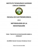 TEMA: “PROYECTO DE INVESTIGACIÓN SOBRE EL HORNADO”
