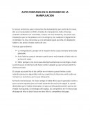 AUTO CONFIANZA EN EL ESCENARIO DE LA MANIPULACIÓN