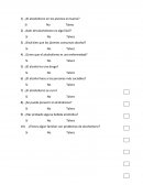 Encuensta sobre el alcoholismo en la sociedad.