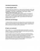 Actividad de adquisición La Historiografía latina