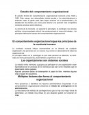 Estudio del comportamiento organizacional.