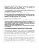 Nombre de la empresa y giro de la actividad.