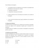 Tipo de Hipótesis de Investigación y Marco muestral