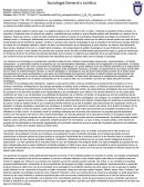 La Sociología General y Jurídica.