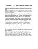 Facebook una ventana a nuestra vida