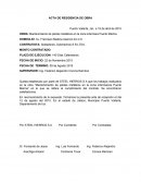 TRABAJO: ACTA DE RESIDENCIA DE OBRA